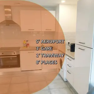 Renove 2023 Proche Aeroport 5min, Gare Sncf 2 Min, Tramway Au Pied De L'immeuble , Parking Possible, Renovated 2023 Near The Airport 5 Min, Train Station 2 Min, Tram Next To The Building 1 Min, Parking Possible Nizza
